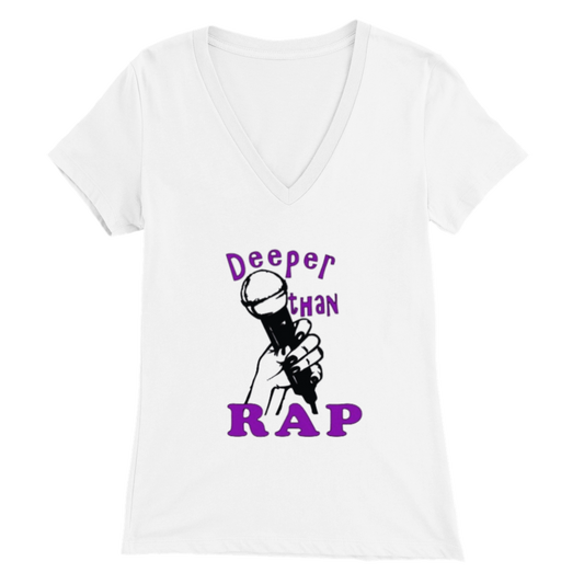Deeper Than Rap Ladies V-Neck T-shirt